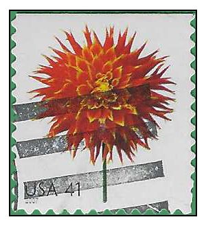 #4179 41c Flowers Dahlia Booklet Single 2007 Used