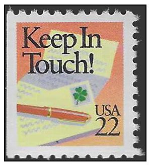 #2274 22c Keep in Touch Booklet Single 1987 Mint NH