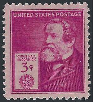 # 891 3c American Inventors Cyrus Hall McCormick 1940 Mint H