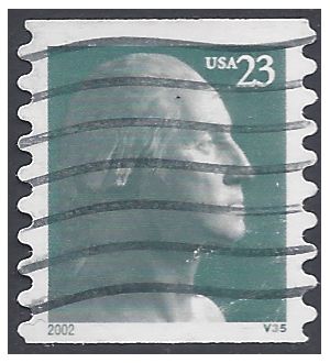 #3617 23c George Washington PNC Single Plate #V35 2002 Used