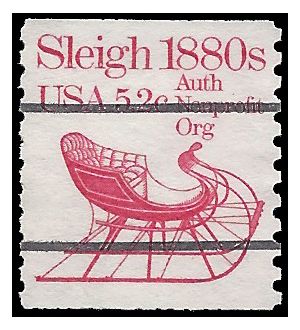 #1900a 5.2c Sleigh 1880s Bureau Precancel Coil Single 1983 Mint NH