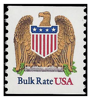 #2602 10c Eagle & Shield Bulk Rate Coil Single 1991 Mint NH