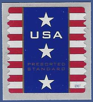 #4157 10c Patriotic Banner Presort Coil Single 2007 Mint NH