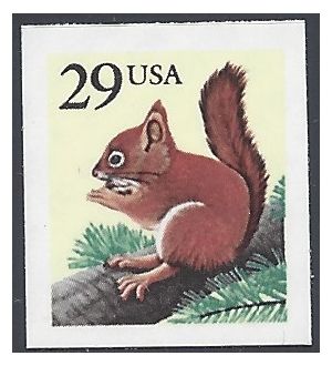 #2489 29c Red Squirrel Booklet Single 1993 Mint NH