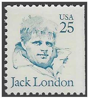 #2182a 25c Great Americans Jack London Booklet Single 1988 Mint NH