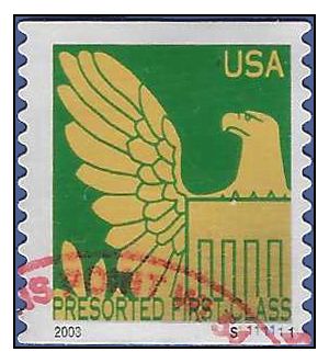 #3796 25c American Eagle PNC Single #S1111111 2003 Used