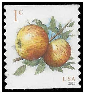 #5037 1c Apples Coil Single 2016 Used