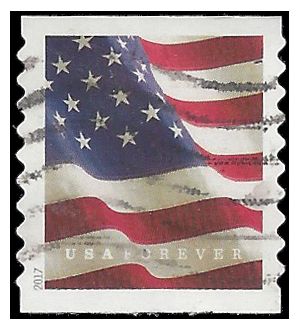 #5159 (49c Forever) US Flag Coil Single (APU) 2017 Used