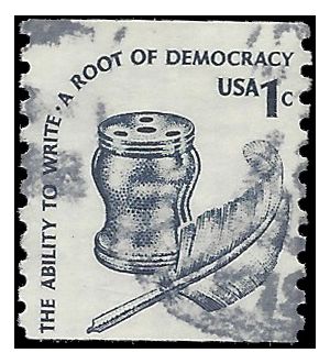#1581 1c Americana Issue Inkwell and Quill 1977 Used