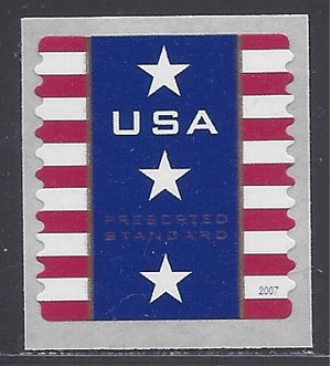 #4157 10c Patriotic Banner Presort Coil Single 2007 Mint NH