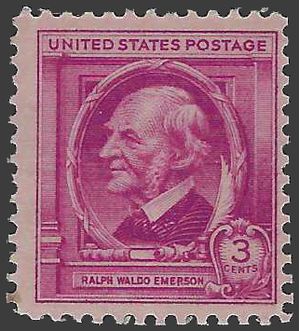 # 861 3c Famous American Authors Ralph Waldo Emerson 1940 Mint NH
