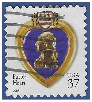 #3784a 37c Purple Heart 2003 Used