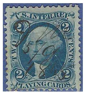 Scott R 11c 2c US Internal Revenue Playing Cards 1862-71 Used
