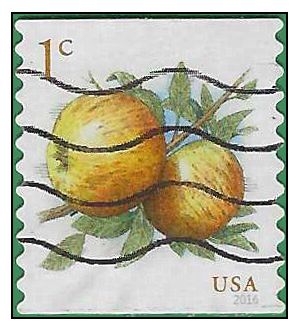 #5037 1c Apples Coil Single 2016 Used