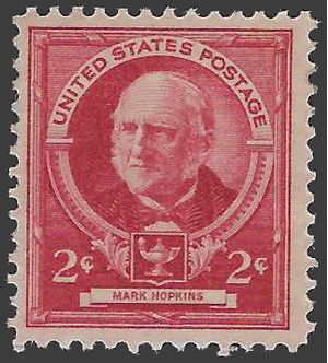 # 870 3c Famous American Educators Mark Hopkins 1940 Mint NH