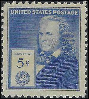 # 892 5c Famous American Inventors Elias Howe 1940 Mint LH