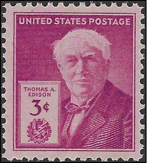 # 945 3c Thomas A. Edison 1947 Mint NH
