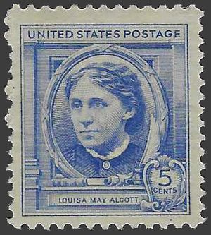 # 862 5c Famous American Authors Louisa May Alcott 1940 Mint NH