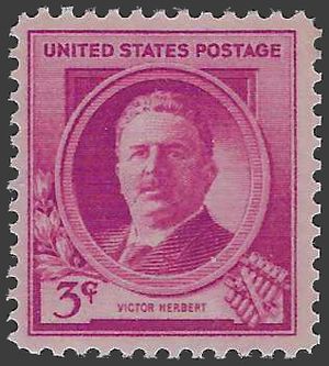 # 881 3c American Composers Victor Herbert 1940 Mint NH