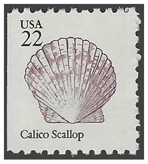 #2120 22c Seashells Calico Scallop Booklet Single 1985 Mint NH