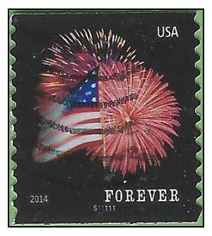 #4868 (49c Forever) Star Spangled Banner PNC Single #S11111 Used