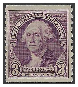 # 721 3c George Washington Coil Single 1932 Mint NH