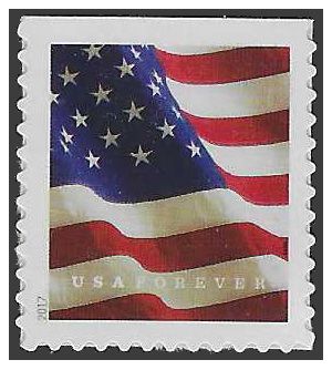 #5160b (49c Forever) US Flag Booklet Single BK20 (BCA) 2017 Mint NH