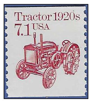 #2127 7.1c Transportation Issue Tractor 1920s 1987 Mint NH
