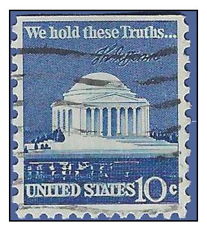 #1510 10c Jefferson Memorial 1973 Used