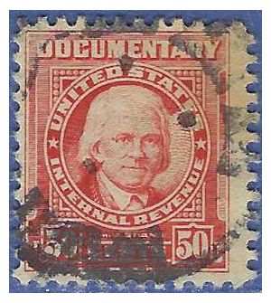 Scott R664 50c US Internal Revenue - Documentary 1954 Used