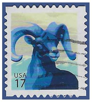 #4138 17c Bighorn Sheep 2007 Used