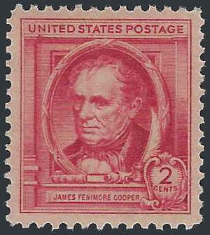 # 860 2c Famous American Authors James Fenimore Cooper 1940 Mint NH