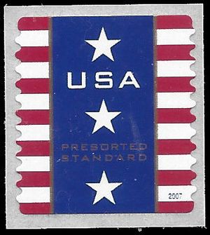 #4157 10c Patriotic Banner Presort Coil Single 2007 Mint NH