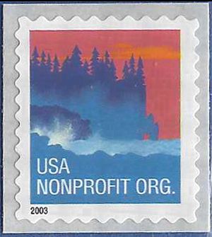 #3874 5c USA Nonprofit Org Sea Coast Coil Single 2002 Mint NH