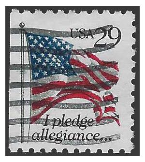 #2593 29c I Pledge Allegiance...Booklet Single 1992 Used