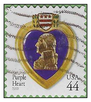 #4390 44c Purple Heart 2009 Used