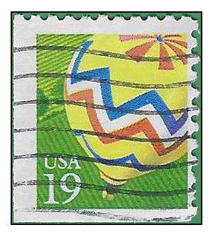 #2530 19c Balloon Booklet Single 1991 Used