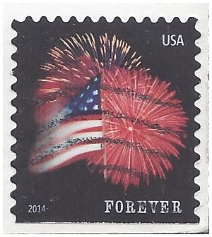 #4855 (49c Forever) Star Spangled Banner Booklet Single 2014 Used