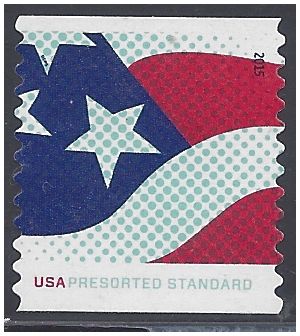 #4963 10c Stars and Stripes Presort Coil 2015 Used