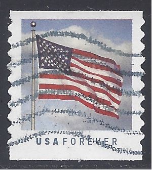 #5053 (49c Forever) U.S. Flag  Coil Single 2016 Used