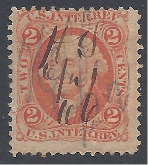 Scott R 15c 2c US Internal Revenue - Revenue 1864 Used