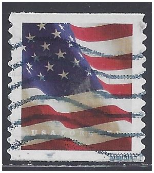 #5158 (49c Forever) US Flag Coil Single (BCA) 2017 Used