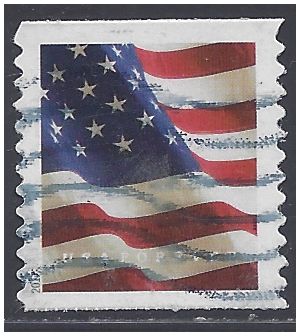 #5158 (49c Forever) US Flag Coil Single (BCA) 2017 Used