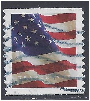 #5158 (49c Forever) US Flag Coil Single (BCA) 2017 Used
