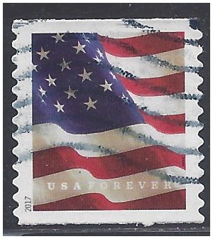 #5159 (49c Forever) US Flag Coil Single (APU) 2017 Used