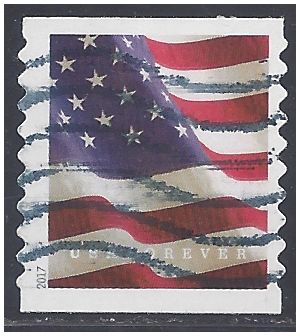 #5159 (49c Forever) US Flag Coil Single (APU) 2017 Used