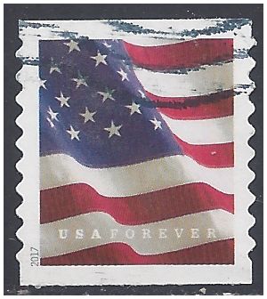 #5159 (49c Forever) US Flag Coil Single (APU) 2017 Used