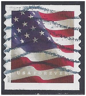 #5159 (49c Forever) US Flag Coil Single (APU) 2017 Used