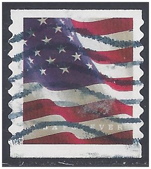 #5159 (49c Forever) US Flag Coil Single (APU) 2017 Used