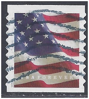 #5159 (49c Forever) US Flag Coil Single (APU) 2017 Used